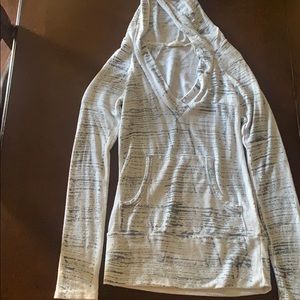 White and Gray Shirt with Hood